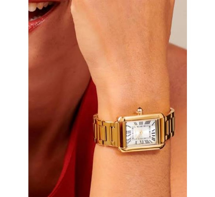 RELOJ RADIANT CAJA Y ARMIS BICOLOR DORADO CUADRADO RA644206