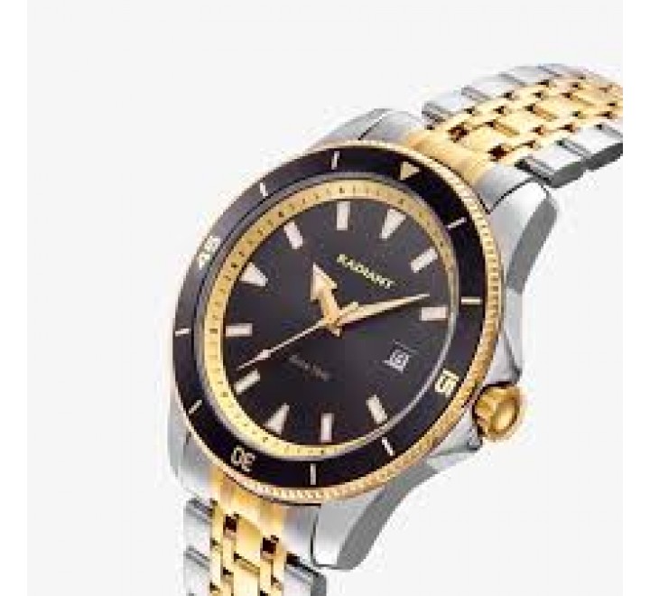 RELOJ RADIANT CAJA Y ARMIS BICOLOR DORADO REDONDO RAM102204