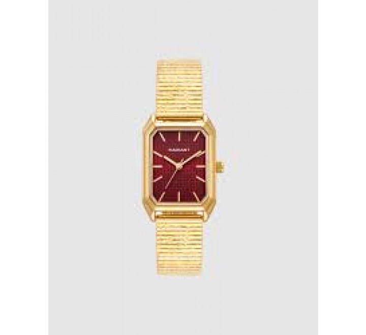 RELOJ RADIANT CAJA Y ARMIS DORADO CUADRADO RA700204