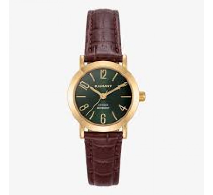 RELOJ RADIANT CAJA DORADA CORREA PIEL MARRON RA710203