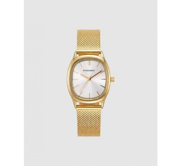 RELOJ RADIANT CAJA Y ARMIS DORADO CUADRADO RA705202