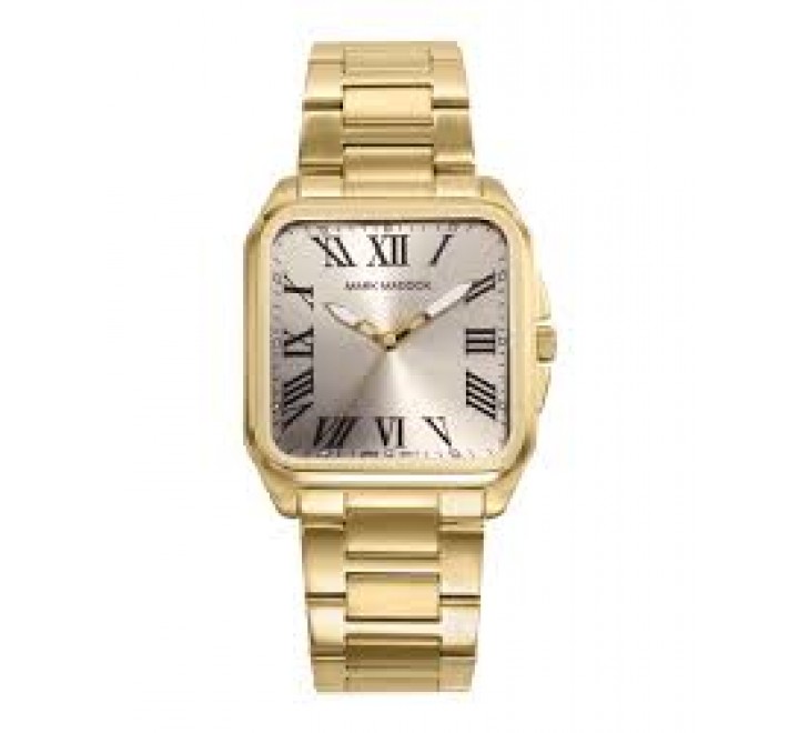 RELOJ MARK MADDOX CAJA Y ARMIS ACERO DORADO HM0153-22