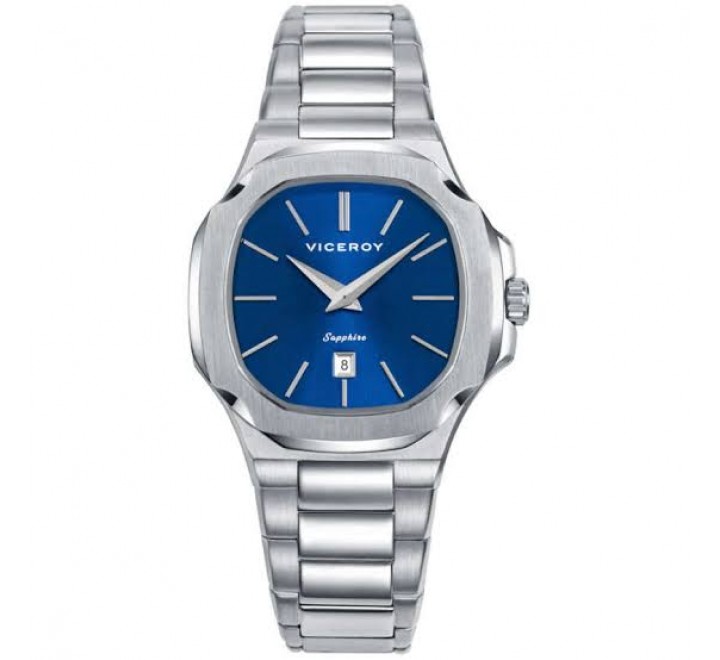 RELOJ VICEROY ACERO ESFERA AZUL CRISTAL ZAFIRO 45110-37