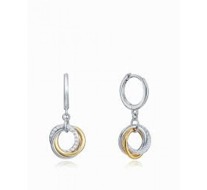 PENDIENTES VICEROY PLATA BICOLOR CIRCONITAS 13033E100-39