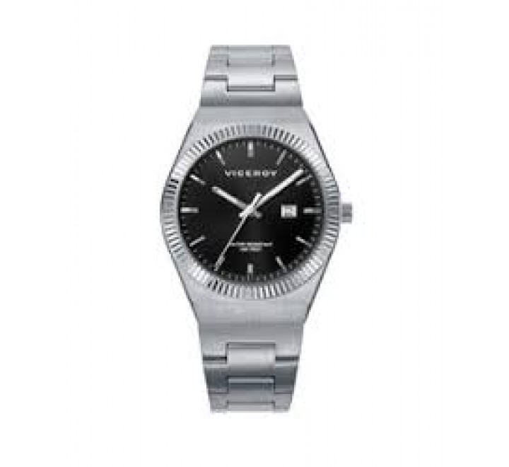 RELOJ VICEROY CAJA Y ARMIS ACERO ESFERA NEGRA 401296-57