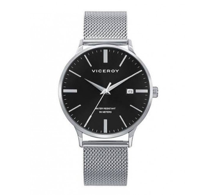 RELOJ VICEROY CAJA Y ARMIS ACERO ESFERA NEGRA 401497-57