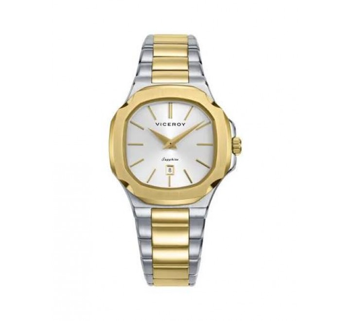 RELOJ VICEROY CAJA Y ARMIS BICOLOR DORADO 45110-87