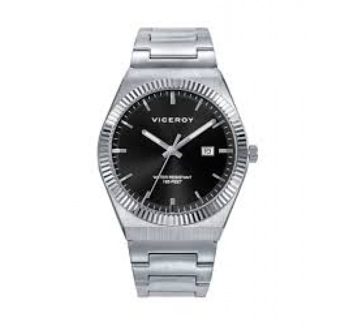 RELOJ VICEROY CAJA Y ARMIS ACERO ESFERA NEGRA 401433-57