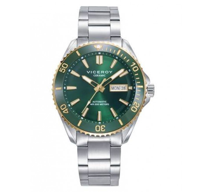 RELOJ VICEROY AUTOMATICO CAJA ARMIS ACERO ESF VERDE 41181-67