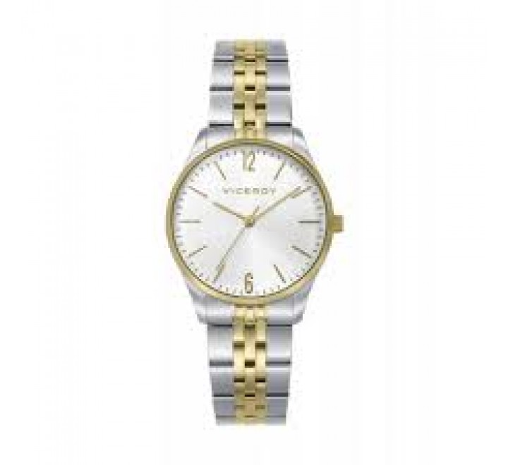 RELOJ VICEROY CAJA Y ARMIS ACERO BICOLOR DORADO 41174-85