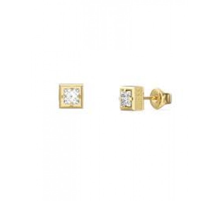 PENDIENTES GUESS ACERO DORADO CIRCONITA JUME06075JWYGT-U