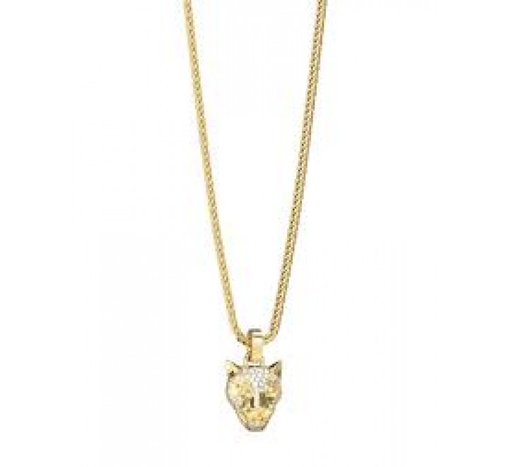 COLLAR GUESS ACERO DORADO CABEZA PANTERA JUMN06082JWYGT-U