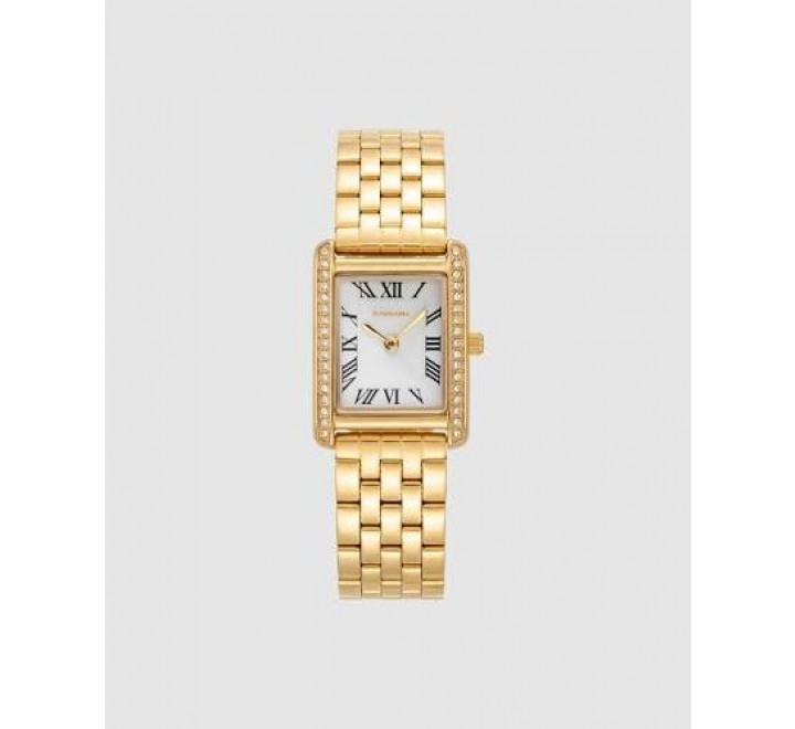 RELOJ RADIANT CAJA ARMIS DORADO CUADRADO RA701204