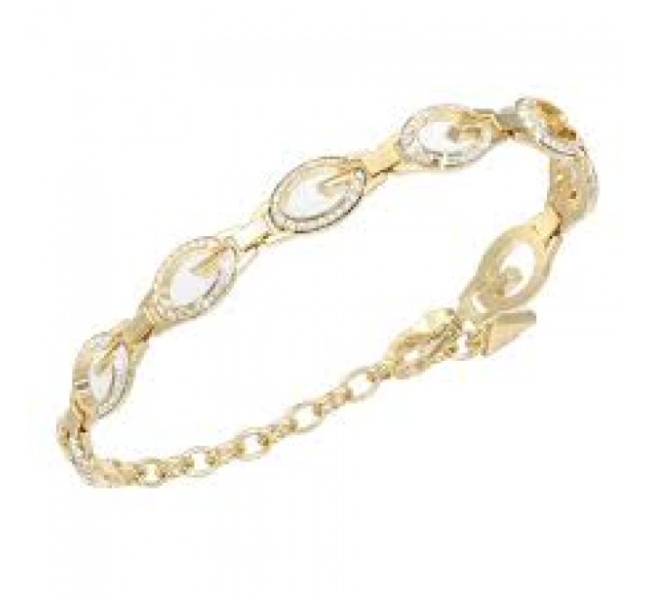 PULSERA GUESS ACERO DORADO CIRCONITAS JUBB06341JWYGS