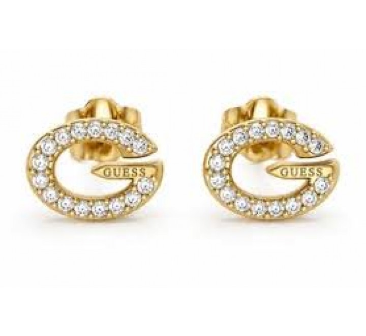 PENDIENTES GUESS ACERO DORADO LOGO CIRCONIT JUBE06338JWYGT-U