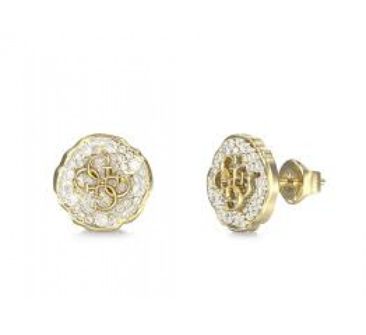 PENDIENTES GUESS ACERO DORADO CIRCONITAS JUBE06381JWYGT-U