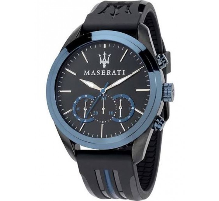RELOJ MASERATI CAJA ACERO NEGRO CORREA SILICONA R8871612006
