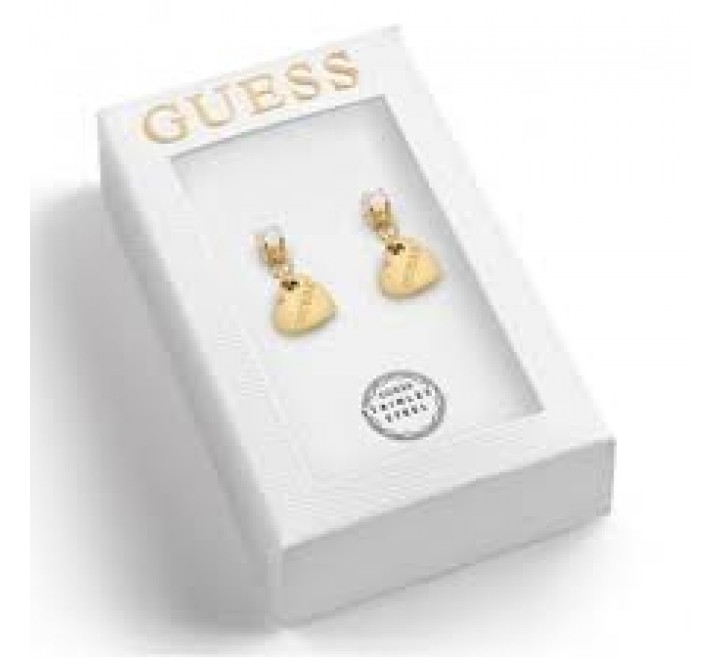 PENDIENTES GUESS ACERO DORADO CORAZON COLGA JOBE06000JWYGT-U