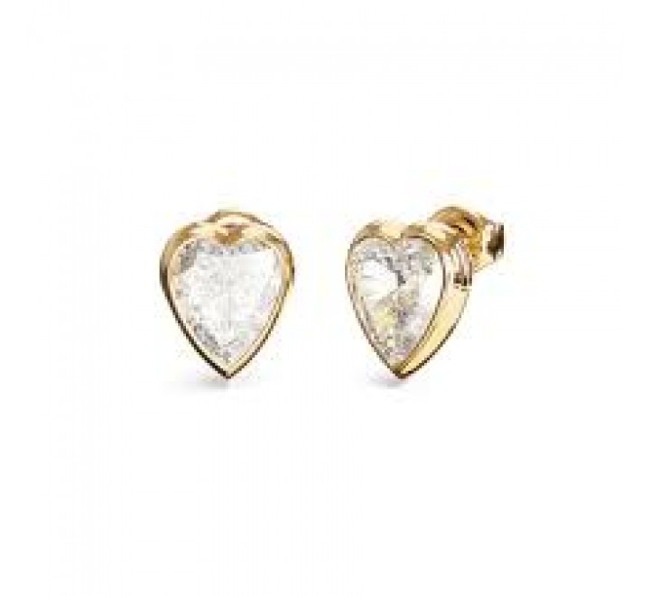 PENDIENTES GUESS ACERO DORADO CORAZON JUBE06361JWYGT-U