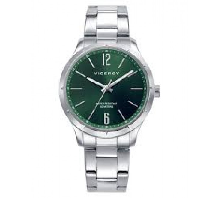 RELOJ VICEROY CAJA Y ARMIS ACERO ESFERA VERDE 401493-65