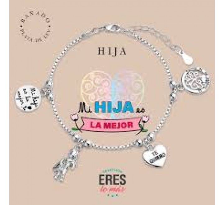 PULSERA PROMOJOYA FAMILIA HIJA METAL BAÑADO PLATA 9126247