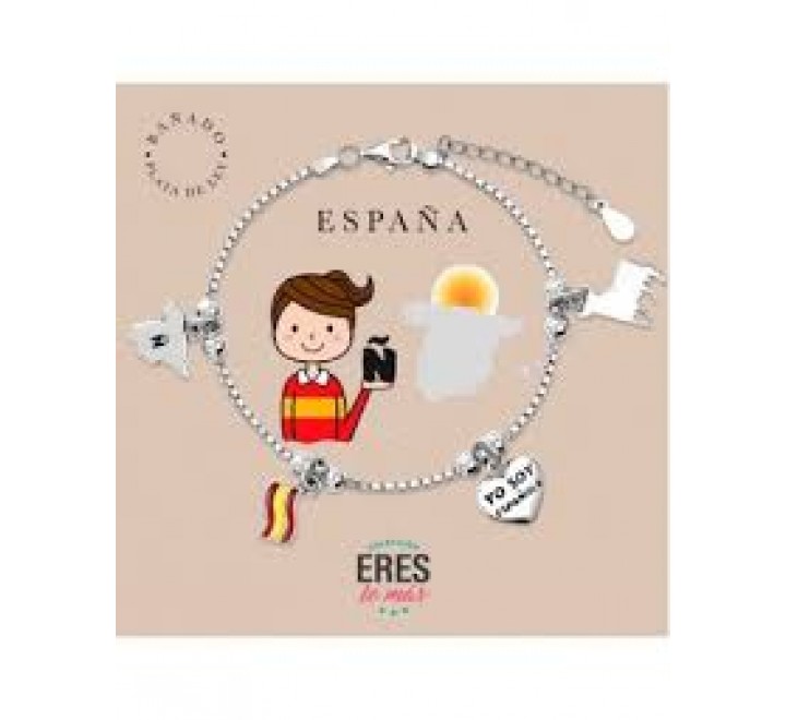 PULSERA PROMOJOYA ESPA?A METAL BA?ADO PLATA 9126262