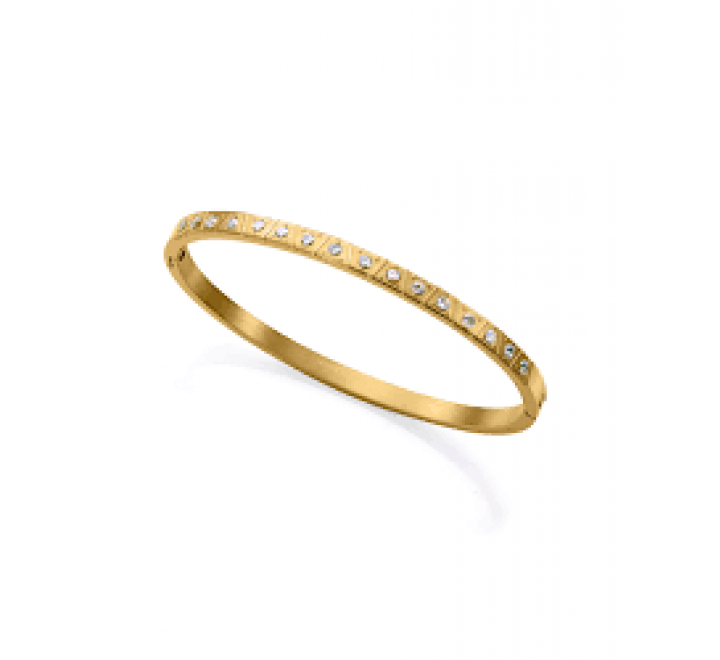 PULSERA VICEROY RIGIDA ACERO DORADO CIRCONITAS 14187P01012