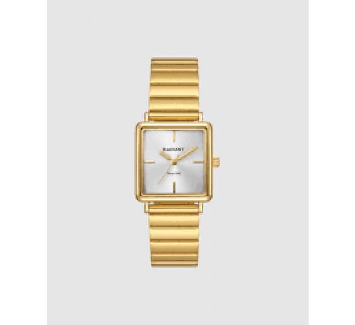 RELOJ RADIANT CAJA Y ARMIS DORADO CUADRADO RA699207