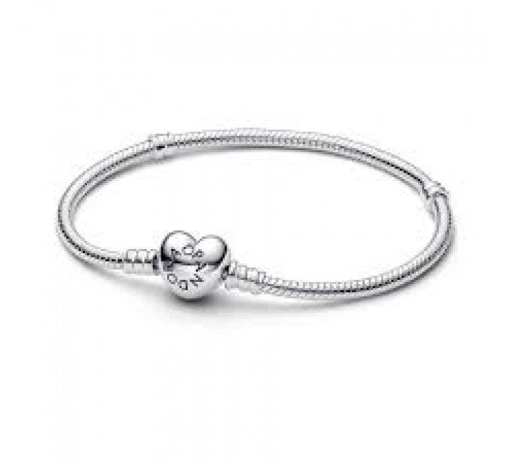 PULSERA PANDORA PLATA BROCHE CORAZON 18CM 594594C00-18