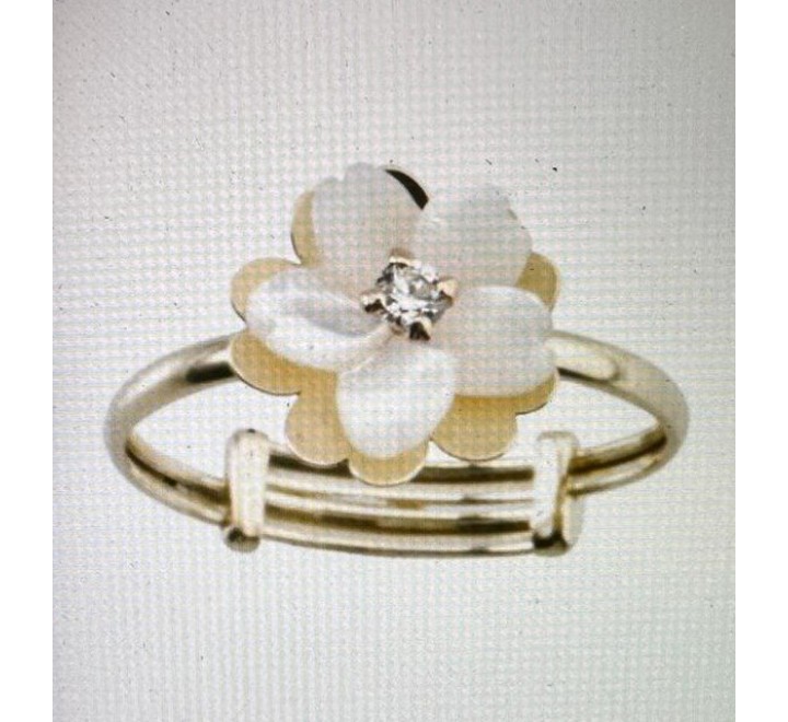 ANILLO ORO 18KTES FLOR NACAR 54900-S/A/NA