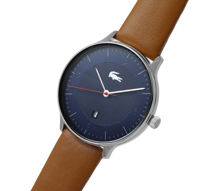 RELOJ LACOSTE CORREA PIEL MARRON ESFERA AZUL 2011137