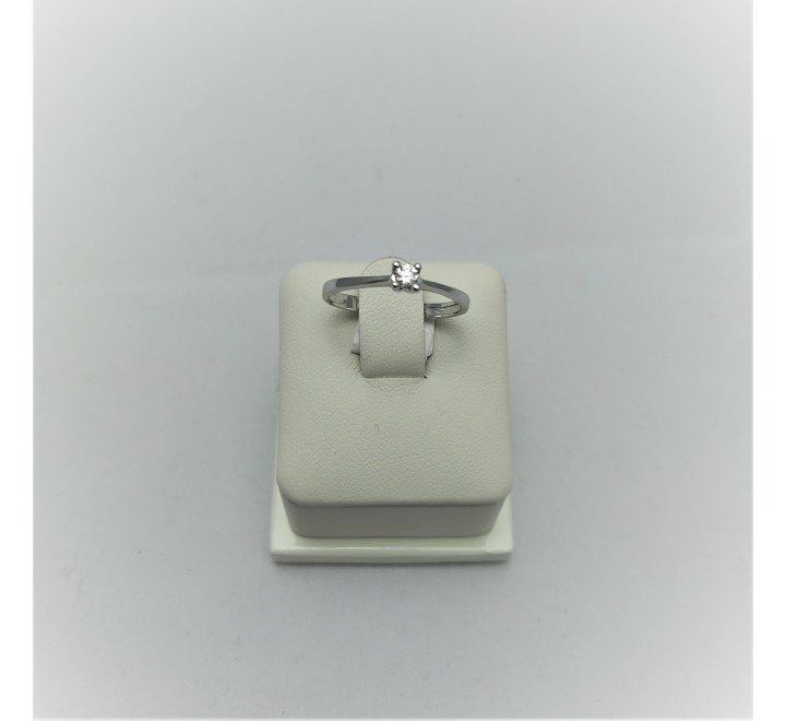 ANILLO BRILLANTE 0,075 KT ORO BLANCO  0340004SFB4
