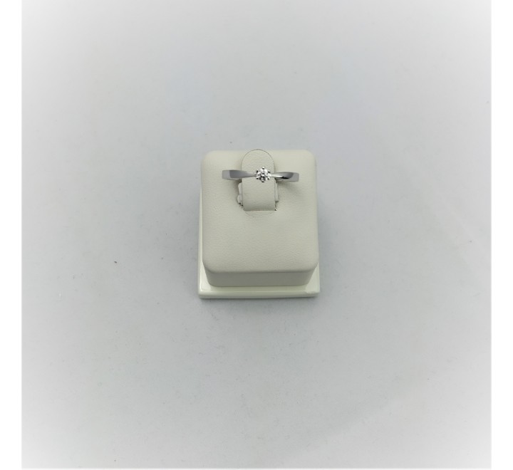 ANILLO BRILLANTE 0,083KT ORO BLANCO 0556919SFB