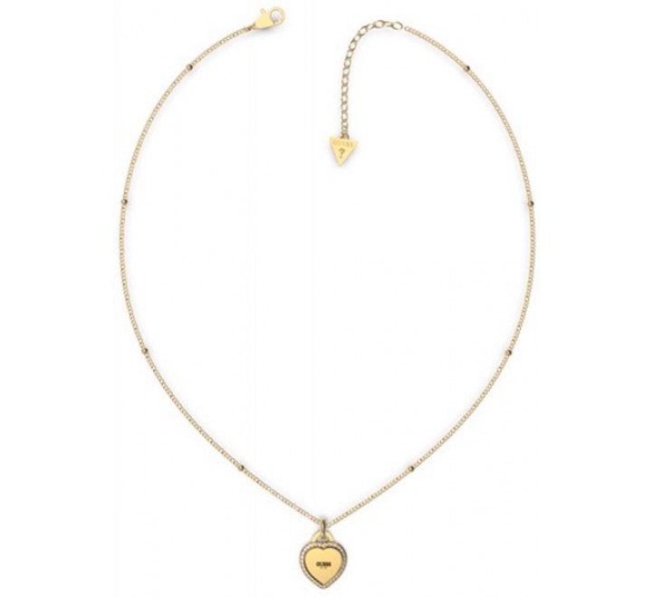 COLLAR GUESS ACERO DORADO CORAZON CIRCONITA JUBN01420JWYGT-U