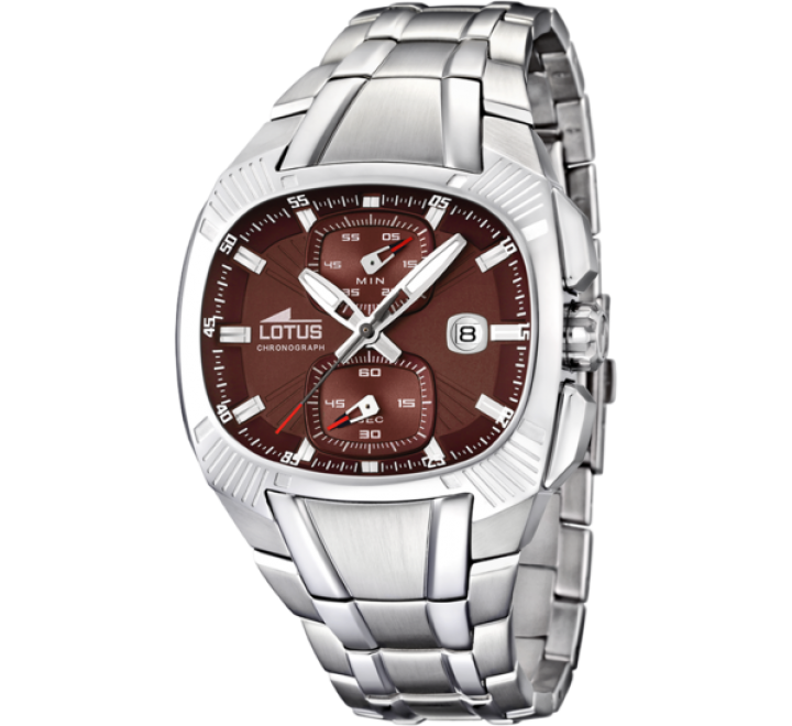RELOJ LOTUS ACERO CRONOGRAFO ESFERA MARRON 15752/9