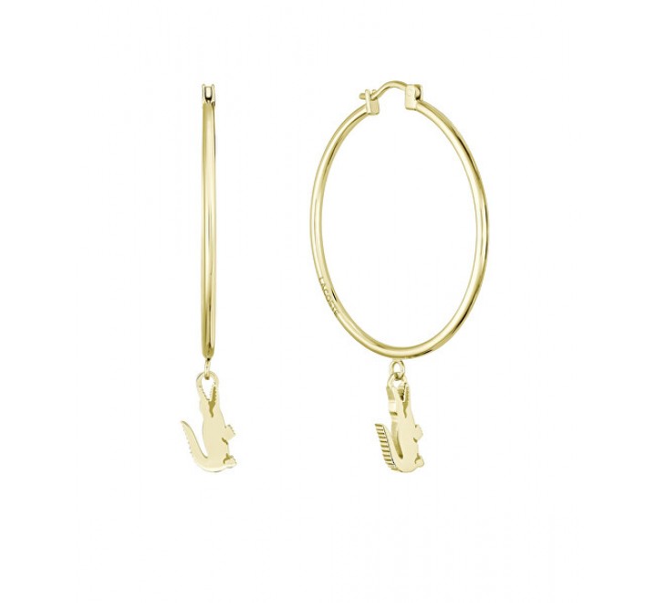 PENDIENTES ACERO LACOSTE AROS DORADO  2040376