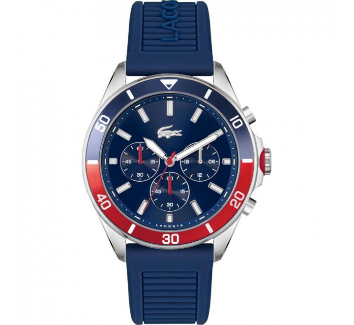 RELOJ LACOSTE CAJA 44MM CRO?O CORREA SILICONA AZUL 2011154