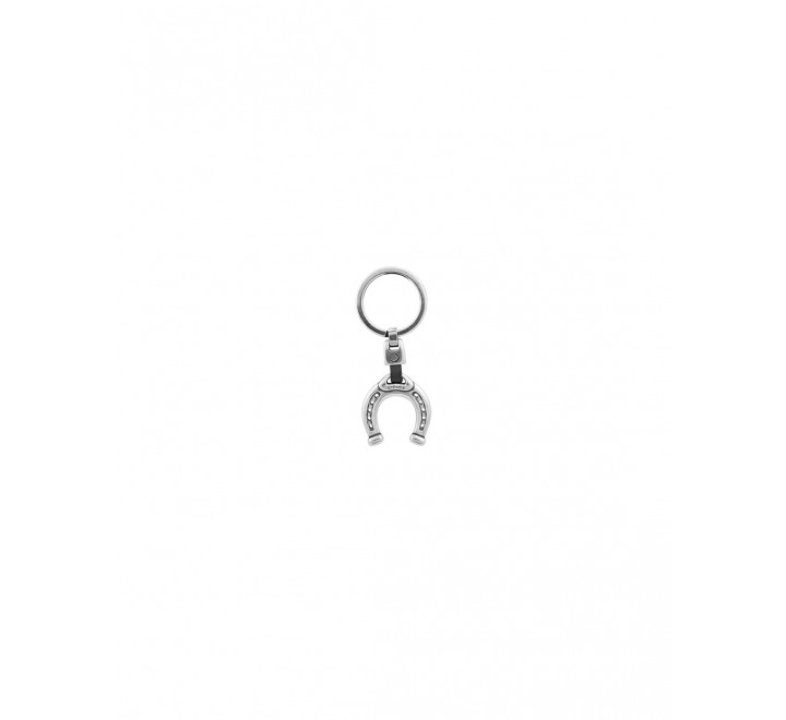 LLAVERO CICLON CUERO MARRON Y HERRADURA ZAMAK 22M400