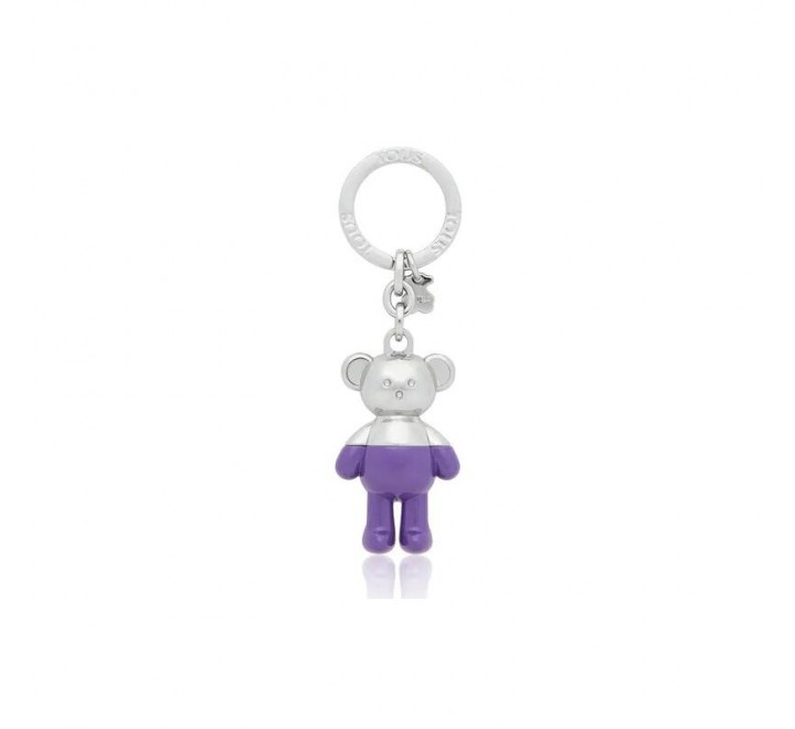 LLAVERO TOUS METAL TEDDY BEAR PLATA-LILA 2001667429