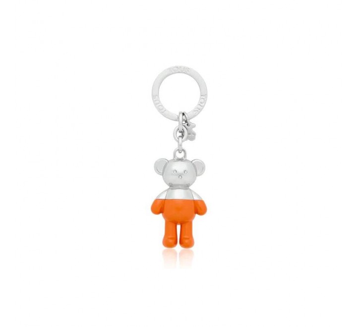 LLAVERO TOUS METAL TEDDY BEAR PLATA-NARANJA 2001667409
