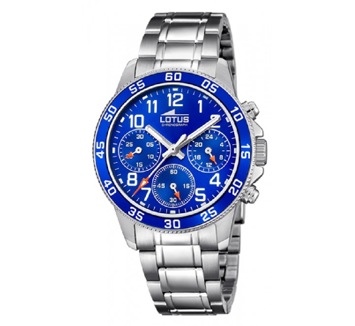 RELOJ LOTUS NIÑO ACERO CRONO ESFERA AZUL 18580/6