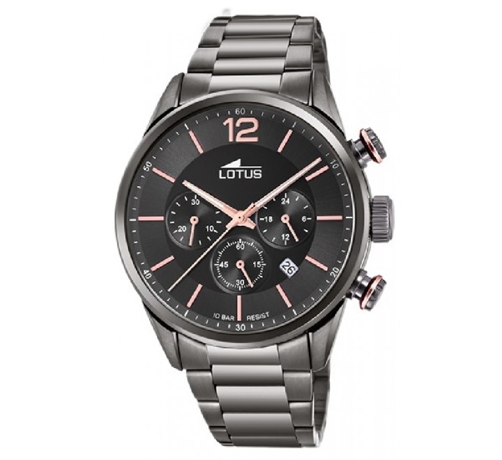 RELOJ LOTUS CAJA Y ARMIS ACERO GRIS CRONO 18686/2