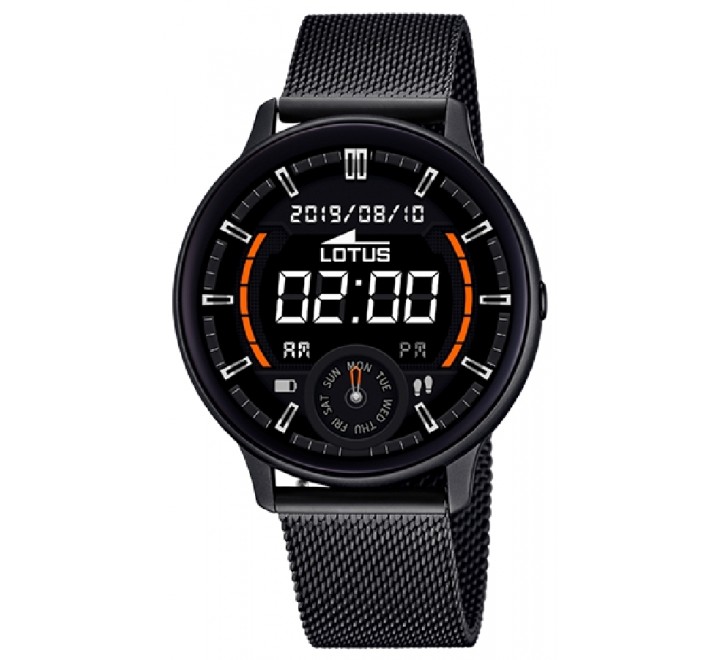 RELOJ LOTUS 50016/1 SMART ESTERILLA NEGRA CAJA ACERO NEGRO