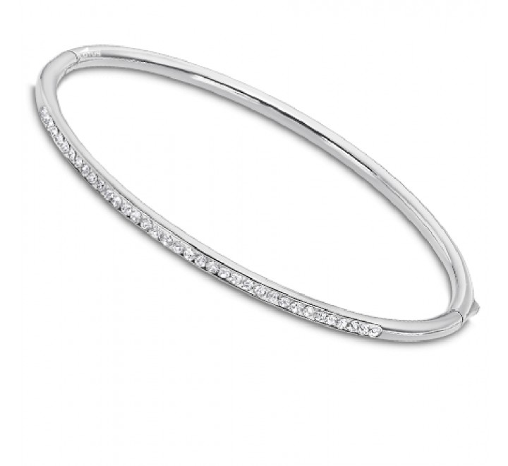 PULSERA LOTUS ACERO RIGIDA CIRCONITAS LS2111/2/1