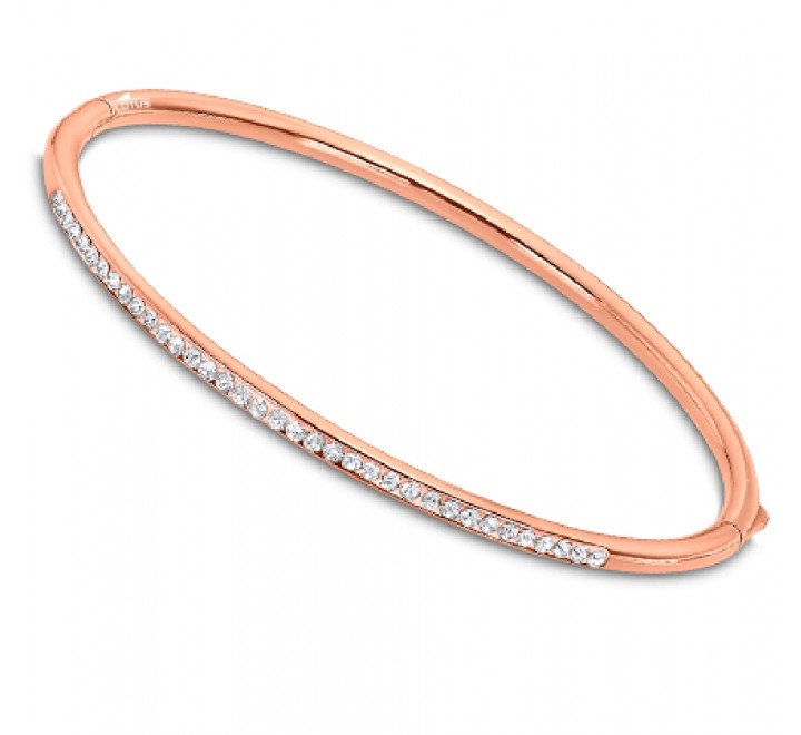 PULSERA LOTUS ACERO ROSADO CIRCONITAS LS2111/2/3
