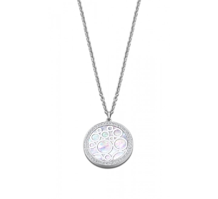 COLLAR LOTUS ACERO REDONDO CIRCONITAS LS2179/1/1