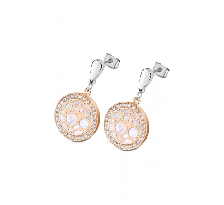 PENDIENTES LOTUS ACERO BICOLOR CIRCONITAS LS2179/4/3
