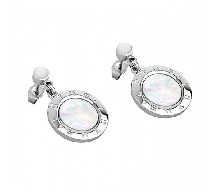 PENDIENTES LOTUS LS1752/4/1 ACERO CIRCULO NACAR