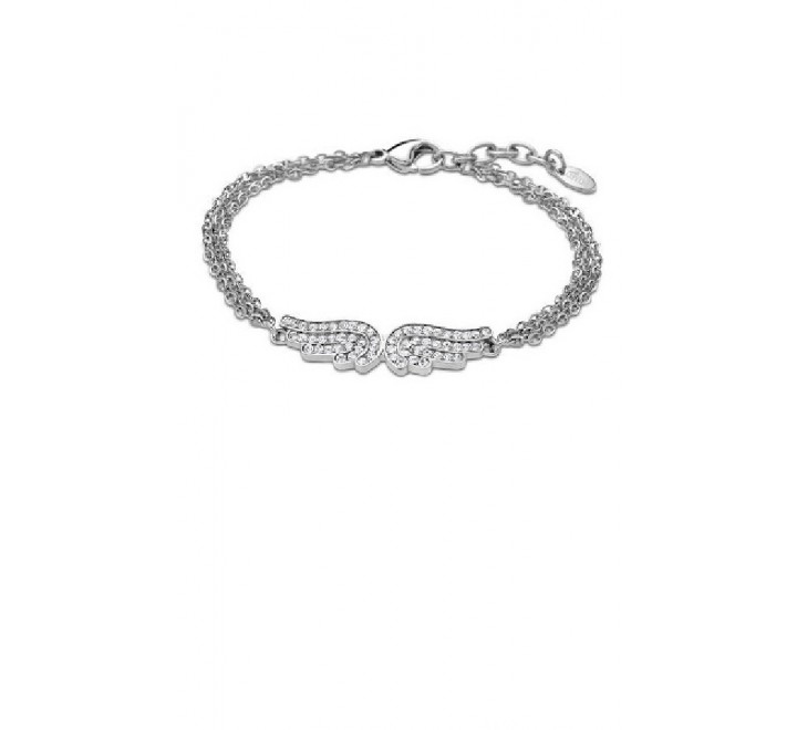 PULSERA LOTUS ACERO ALAS CIRCONITAS LS1866/2/1