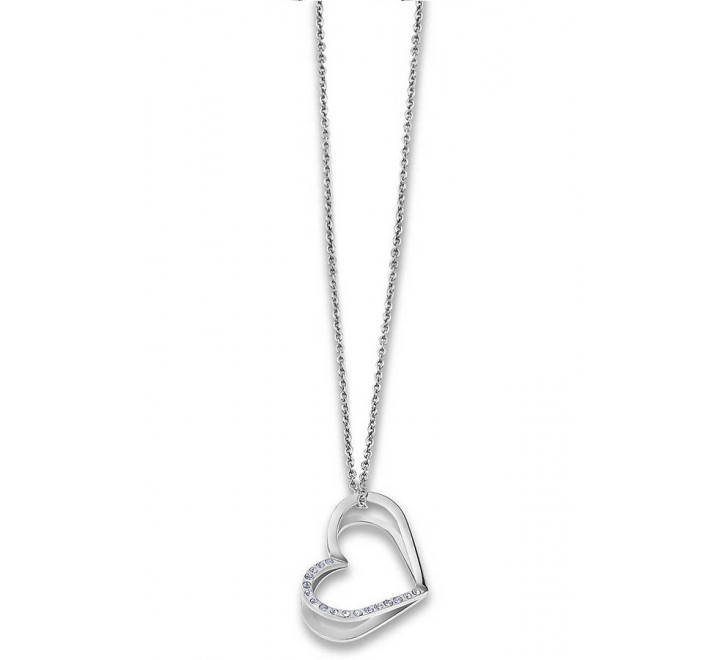COLLAR  LOTUS ACERO CORAZON CIRCONITAS LS1872/1/1